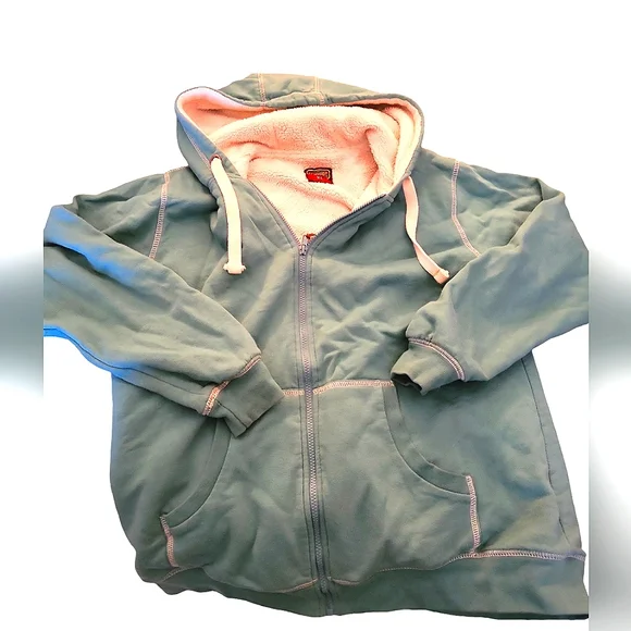 Sherpa lined zip up hoodie - Picture 1 of 4